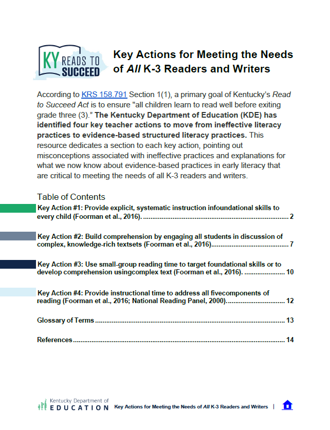 Thumbnail of Key Actions document