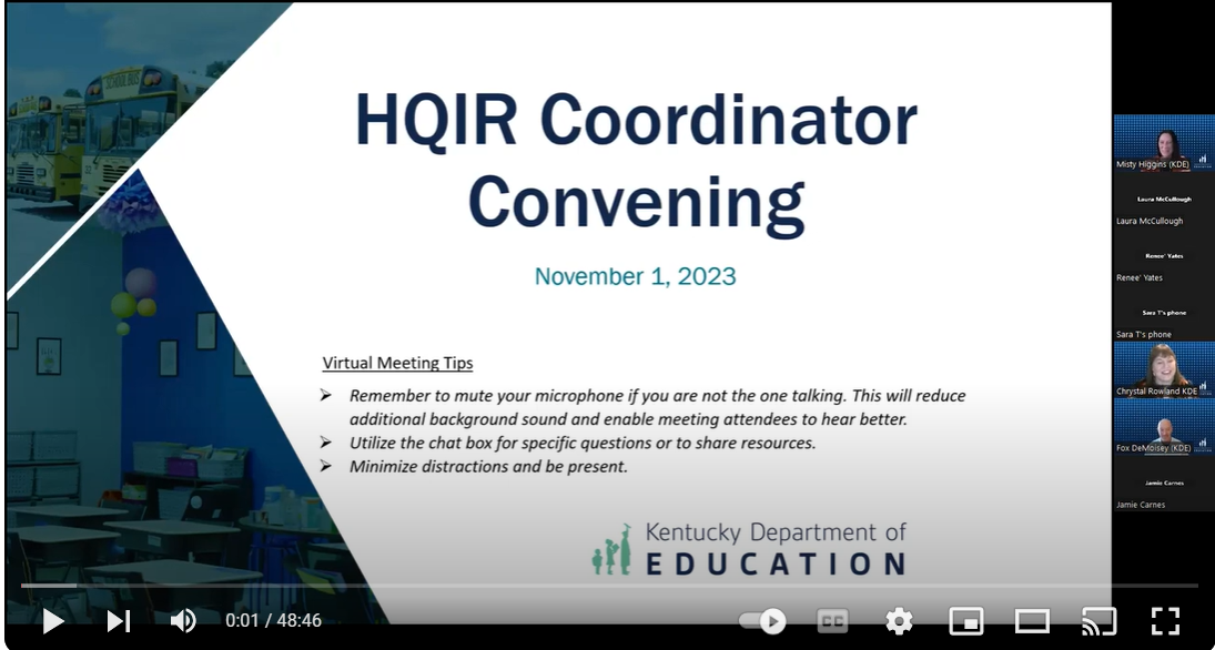 Thumbnail of the HQIR Coordinator Convening video