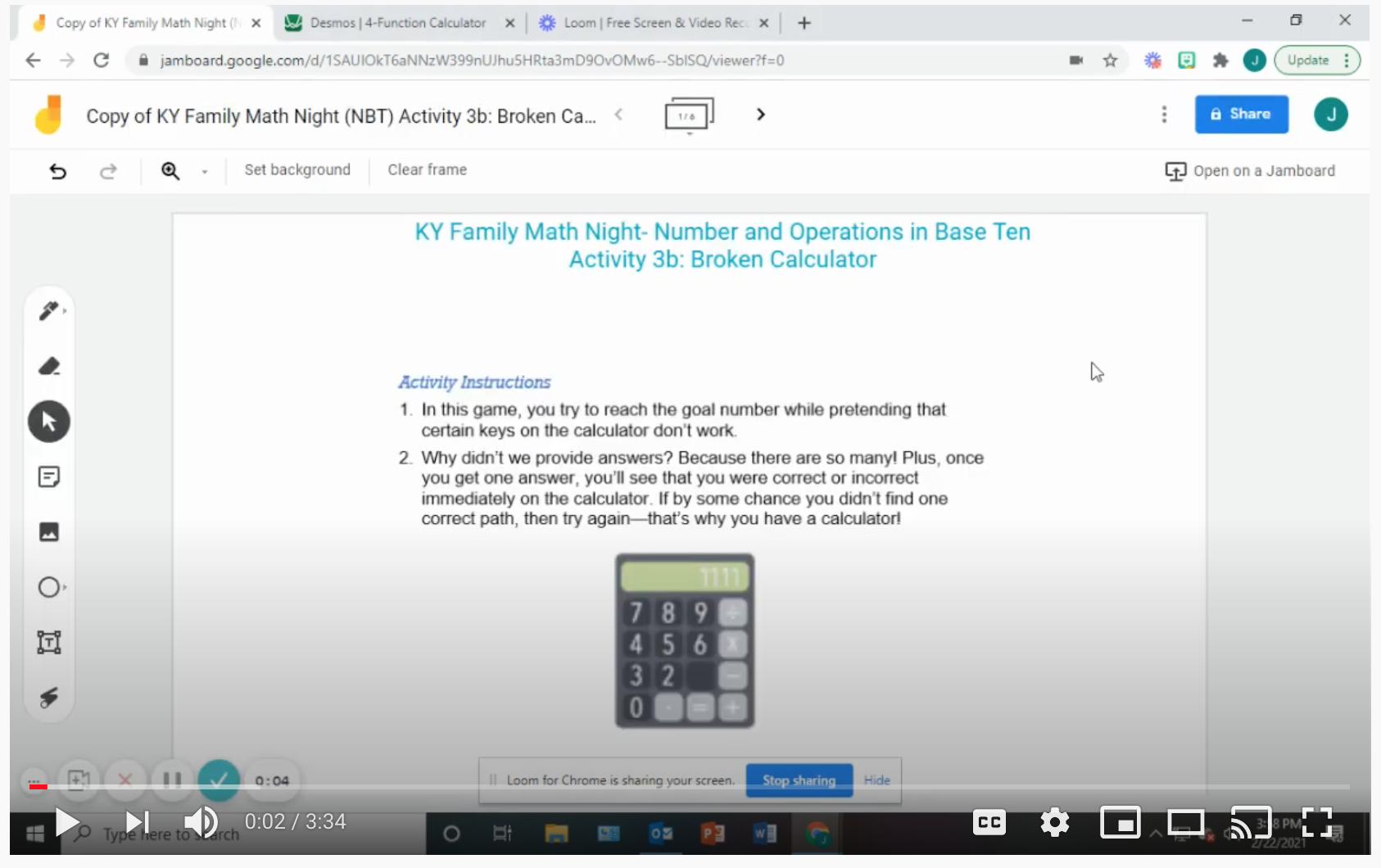 Broken Calculator Video Instructions