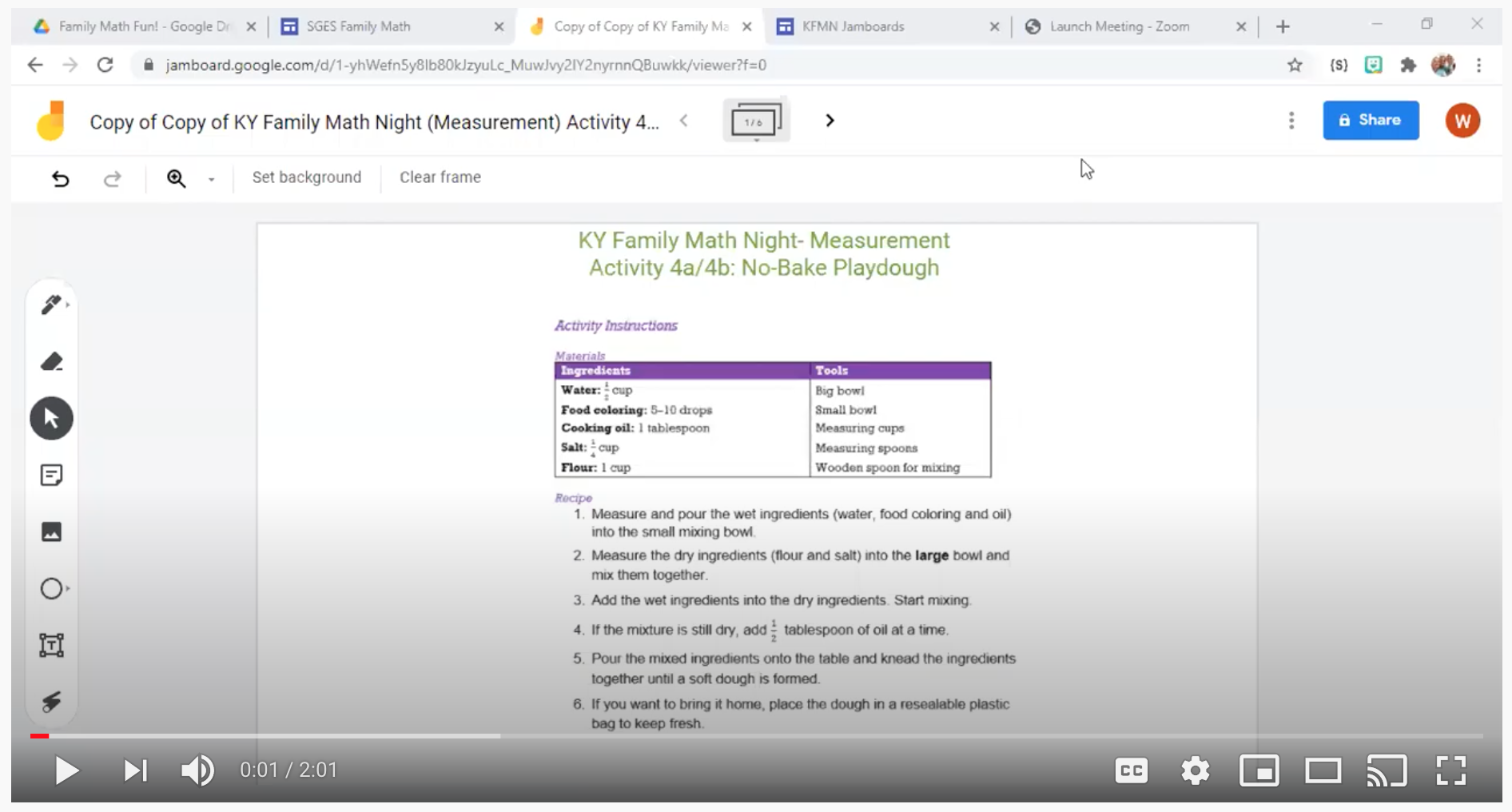 No Bake Video Instructions Grades 3-5