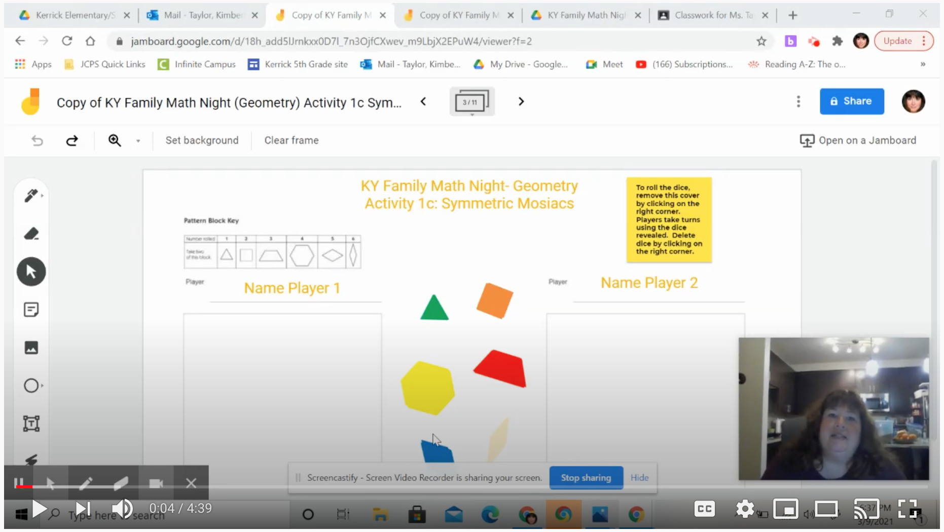 Symmetric Mosaics Video Instructions