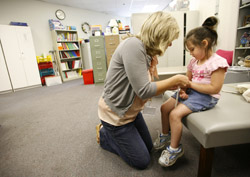 School nurse and student