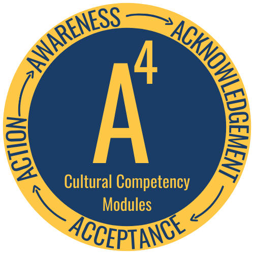 A4 Cultural Competency Modules, Awareness, Acknowledgement, Acceptance, Action